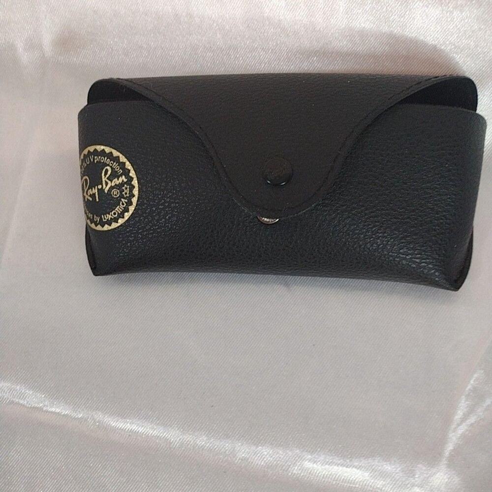 Ray-Ban Sunglasses Case Mens One Size Black Logo Hard Clamshell Storage